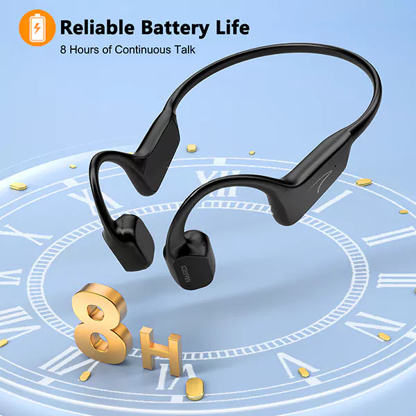 8-Hour Playback & Magnetic Charging